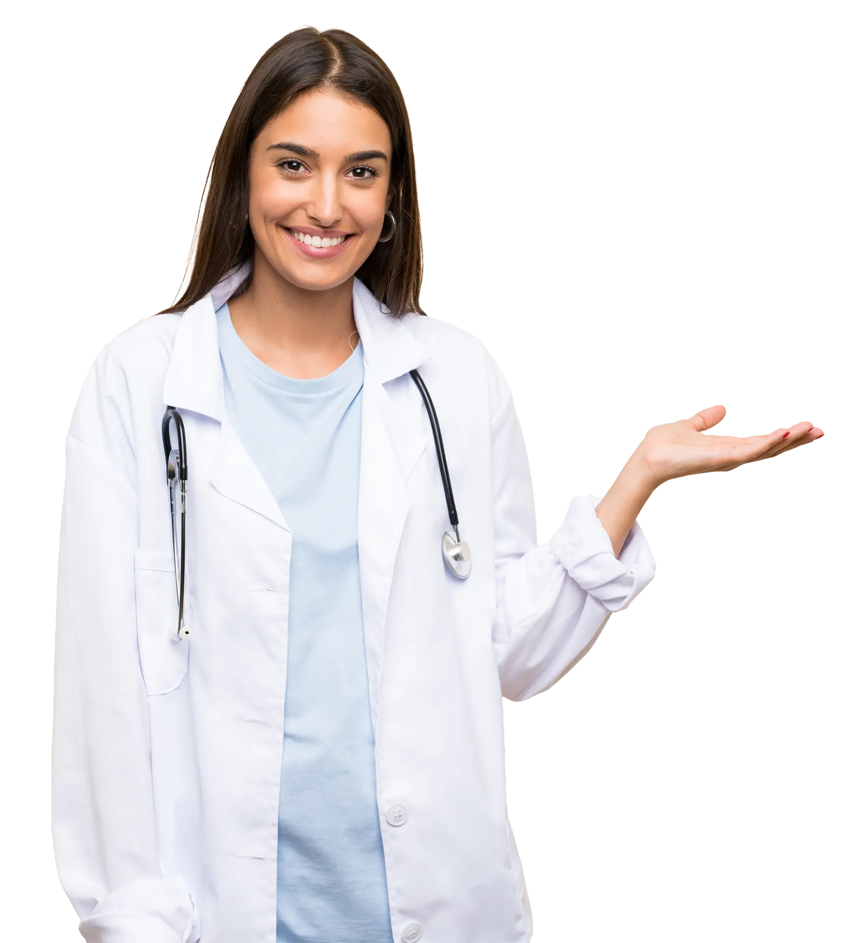 Damara Health nurse presenting with an open palm